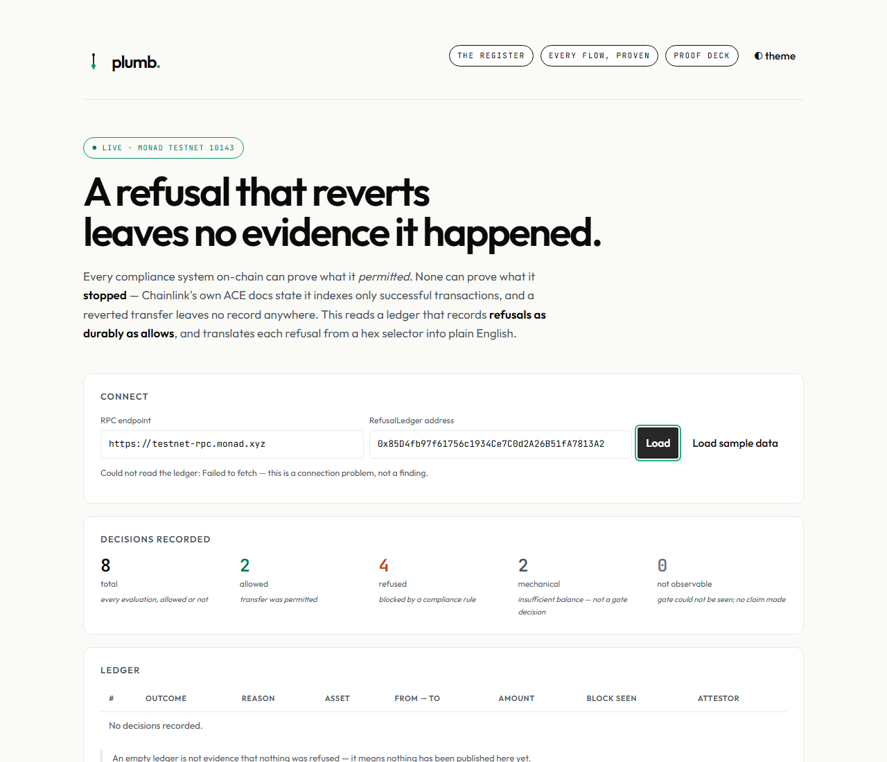 Network killed mid-flow: an honest message, no stuck spinner